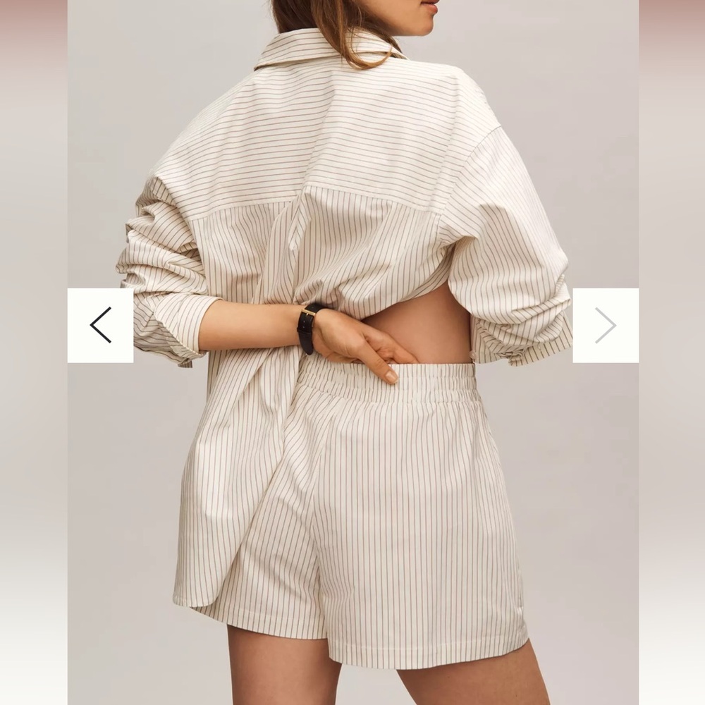 NWT Good American X Anthropologie Striped Boxer Shorts - Picture 5 of 9